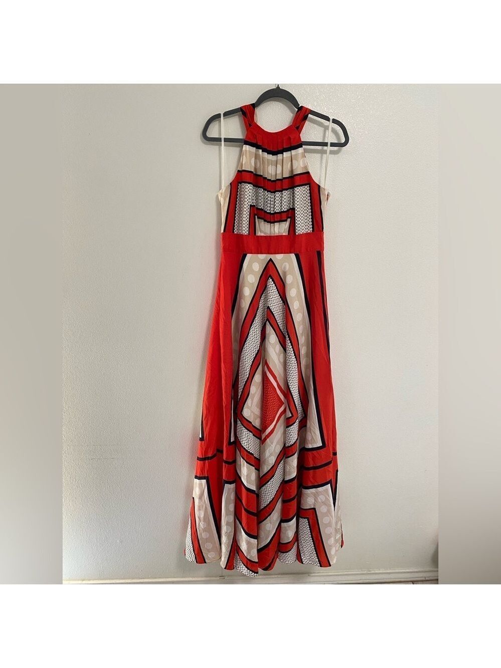 Eliza J Dress Women’s Size 6 Scarf Print Crêpe de Chine Fit & Flare Maxi Dress
